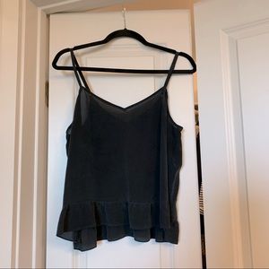 Black Madewell Tank - Peplum